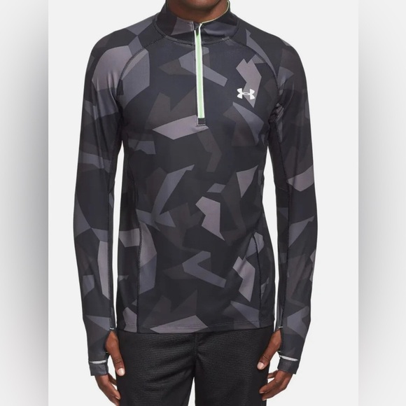 Under Armour Men's UA Launch Run Printed ¼ Zip Jacket Small Mesh Ventilation - Picture 1 of 9